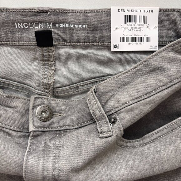 I.N.C. International Concepts Grey High Rise Frayed Hem Denim Shorts NWT - Picture 8 of 8